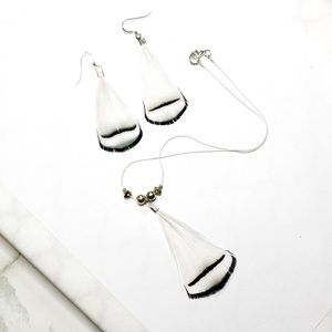 ShanRiLa Handmade Pheasant Feather Jewelry Set